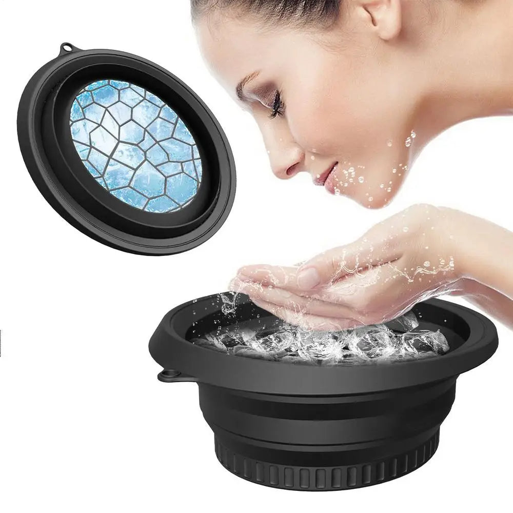 Collapsible Silicone Face Cold Compress Container (4x set)