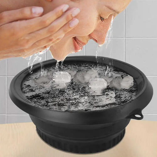 Collapsible Silicone Face Cold Compress Container (4x set)
